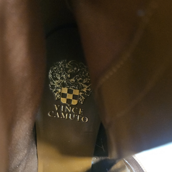 Brown Suede Ankle Boots with Gold Buckle - Picture 4 of 4